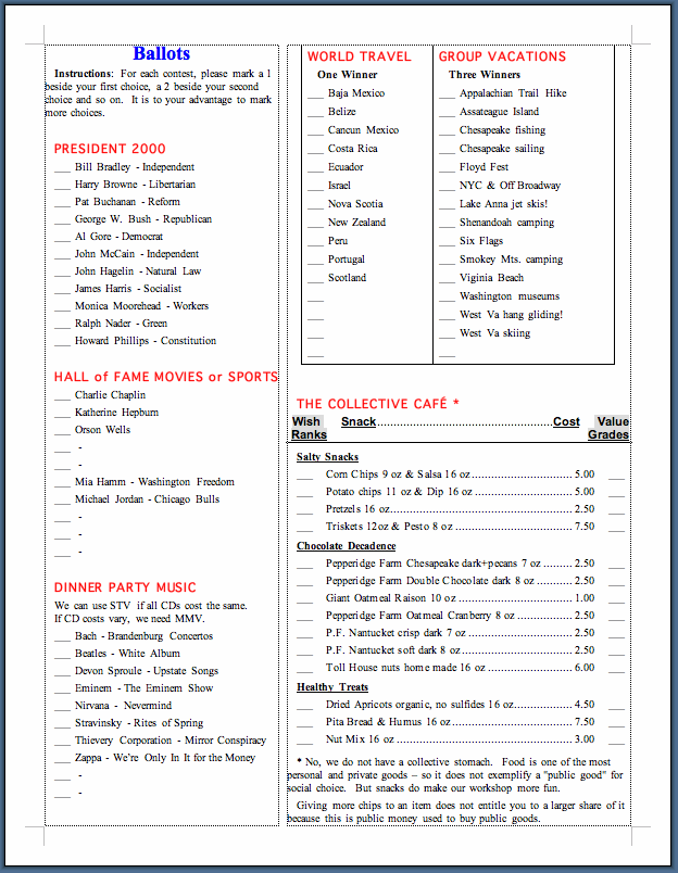 how to make ballots on microsoft word
